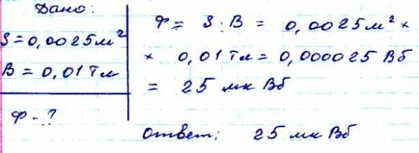 Площадь плоского контура. Плоский контур площадью 25. Плоский контур площадь которого равна 25 см2. Магнитный поток в контуре с индукцией 2 ТЛ.