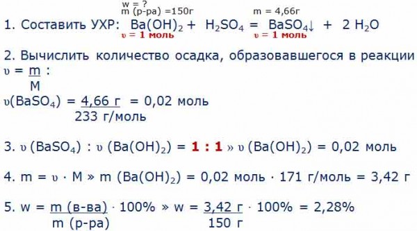 Масса раствора 150 г